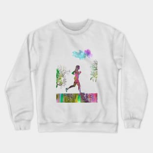 Running woman Crewneck Sweatshirt